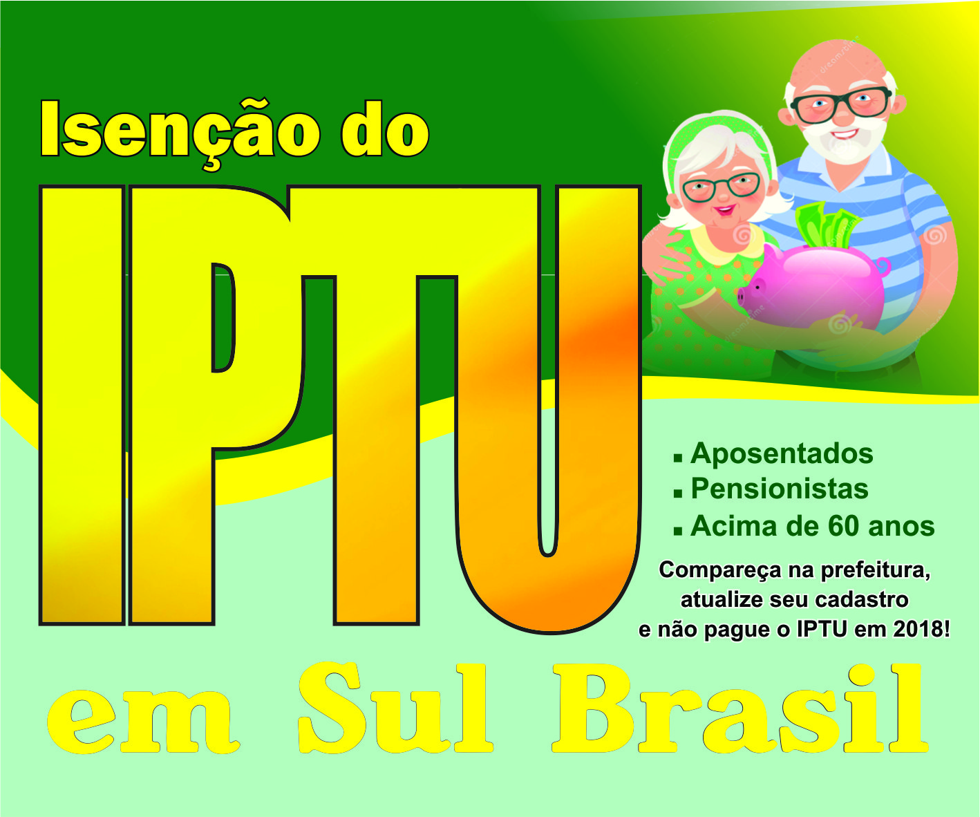 Leia mais sobre o artigo Aposentados, pensionistas ou idosos devem solicitar isenção do pagamento do IPTU