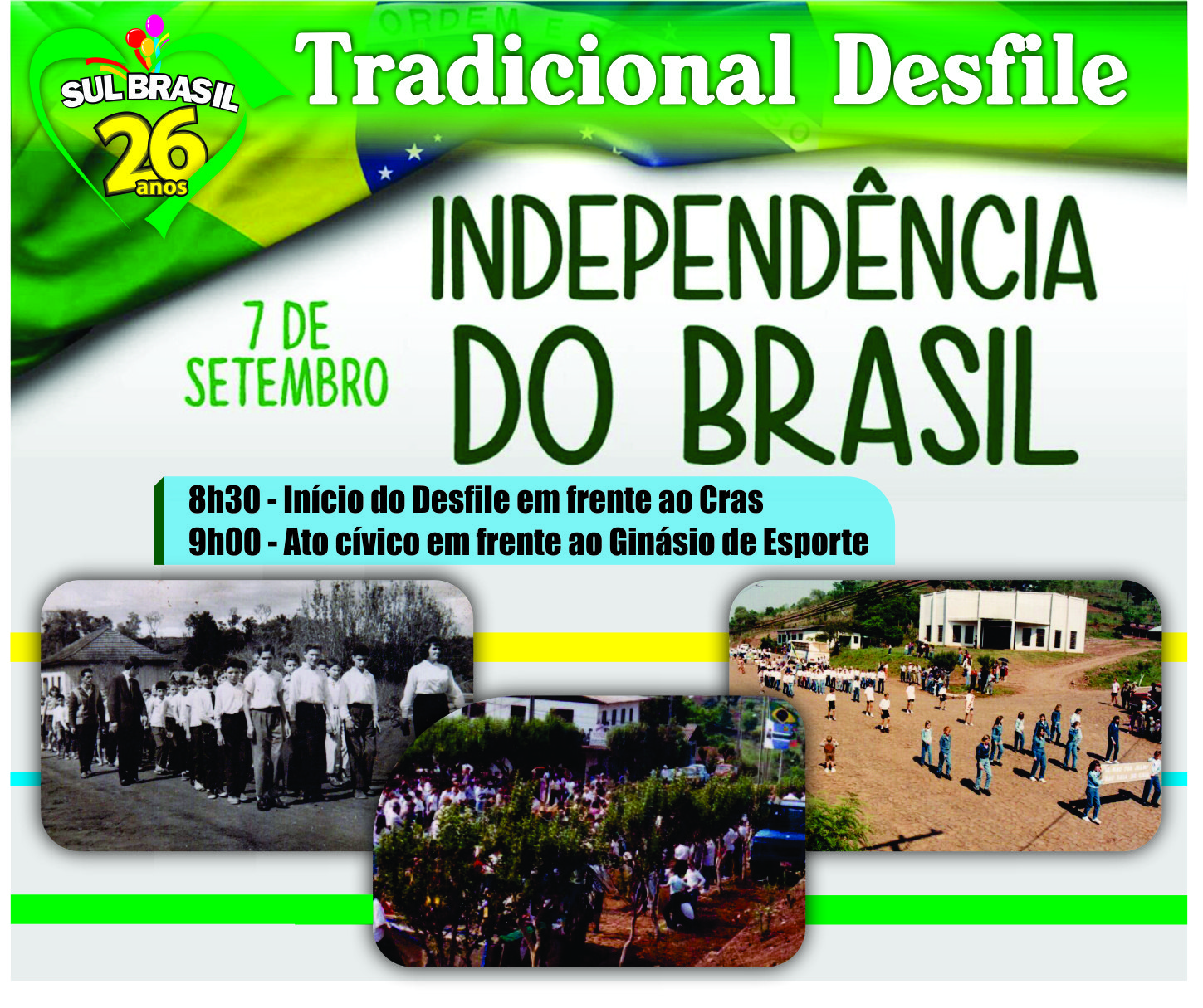 Leia mais sobre o artigo Desfile de 7 de Setembro é o próximo atrativo das Festividades de Aniversário de Sul Brasil