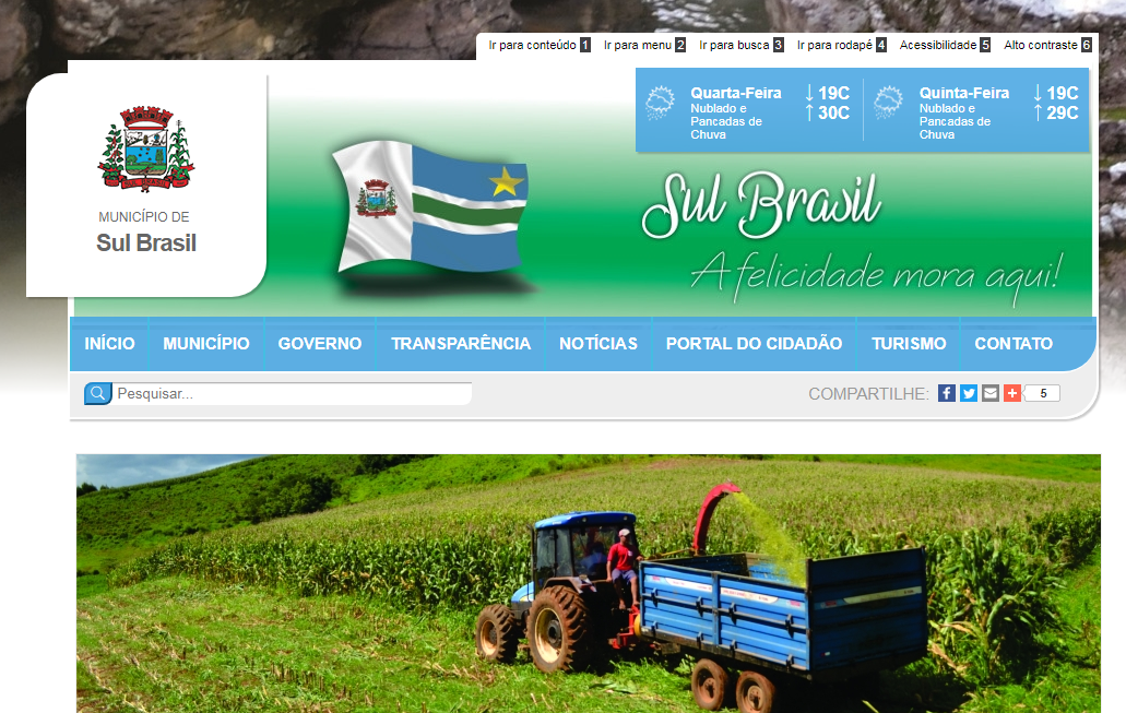 Leia mais sobre o artigo Novo site do Município de Sul Brasil está no ar