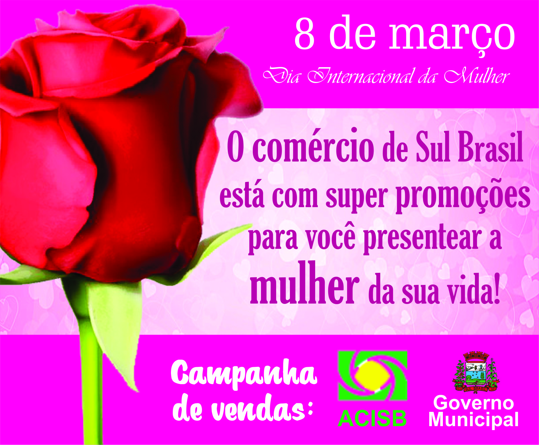 Leia mais sobre o artigo Comércio de Sul Brasil lança campanha de vendas para Dia Internacional da Mulher