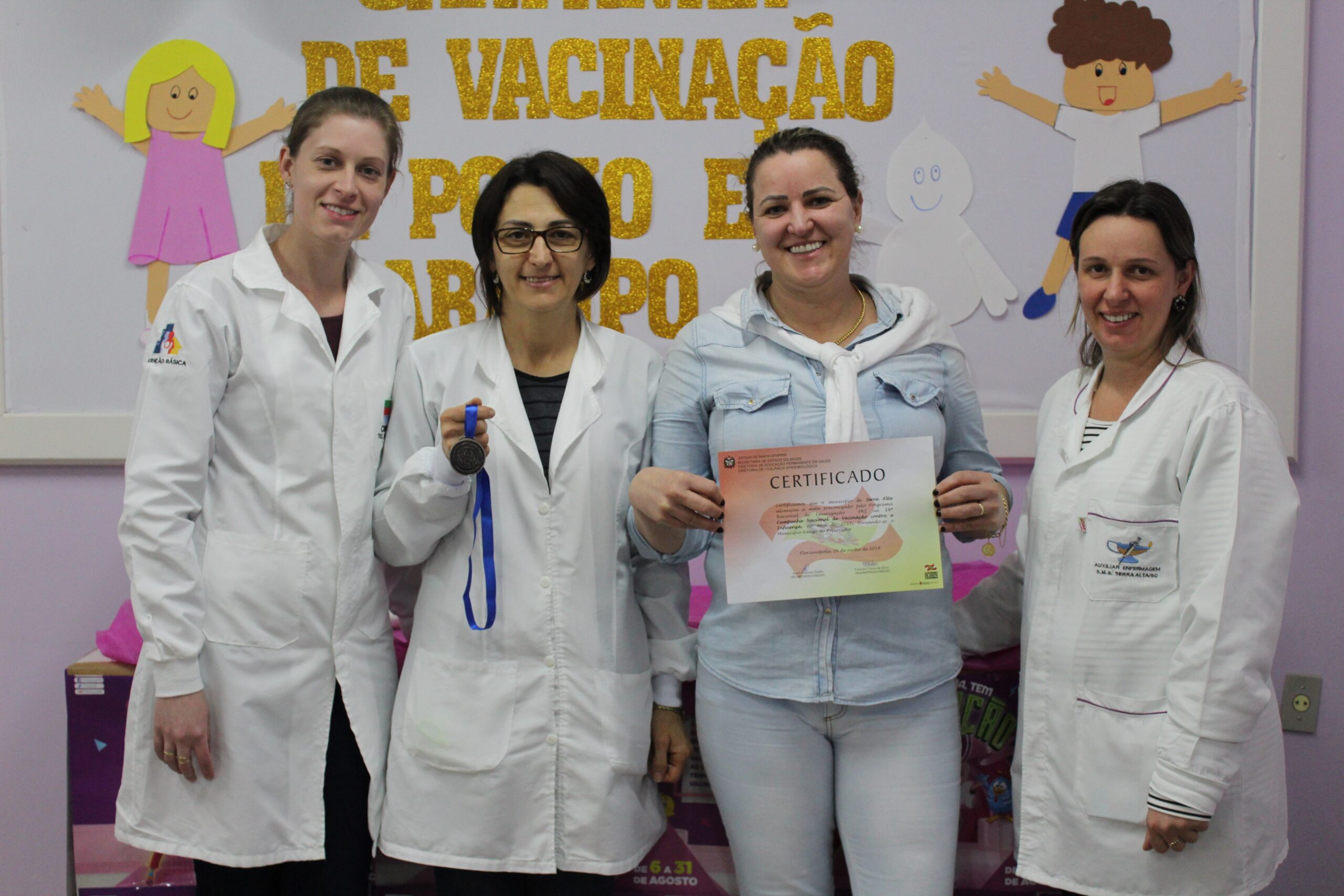 Leia mais sobre o artigo Município de Serra Alta recebeu certificação por atingir meta de vacinação